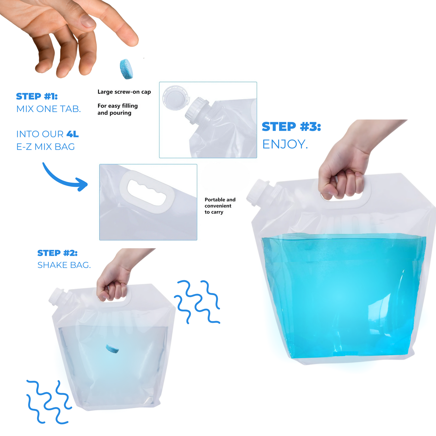 Blue X Rain Windshield Washer Tablets (100 Tabs)